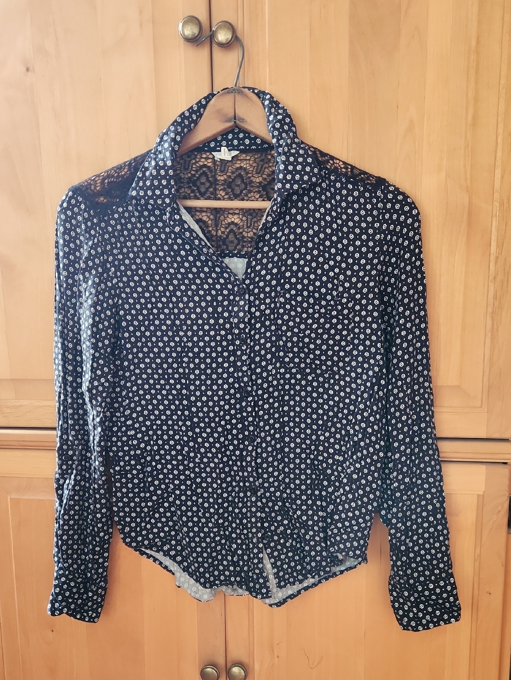 Aeropostale Lace Trim Blouse
